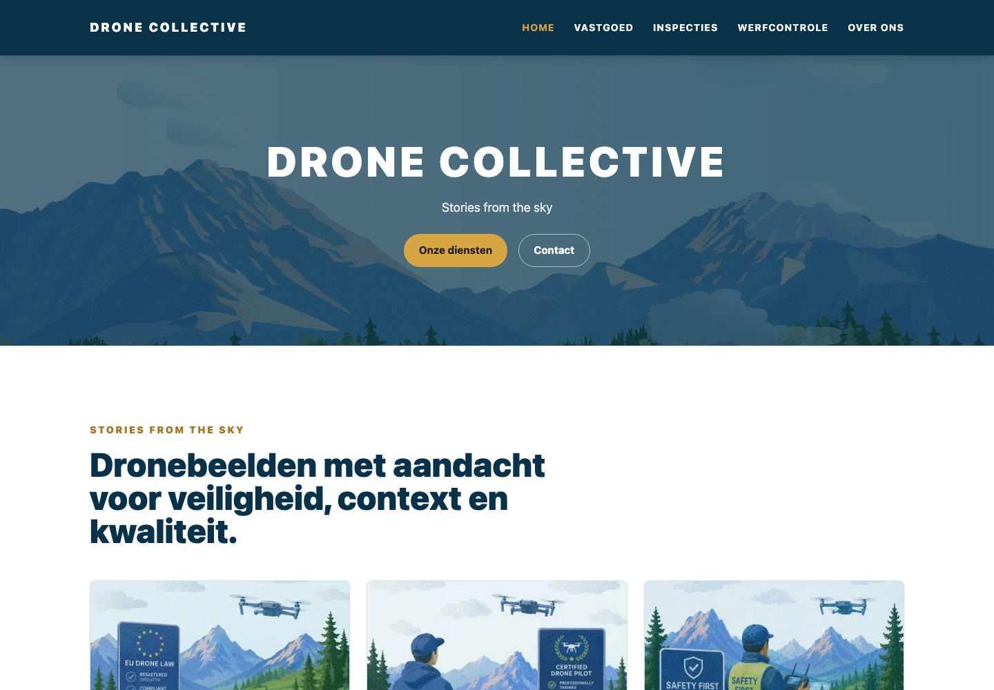 Screenshot van Dronecollective.be