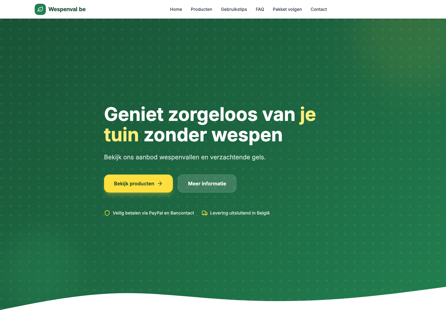 Screenshot van Wespenval.be
